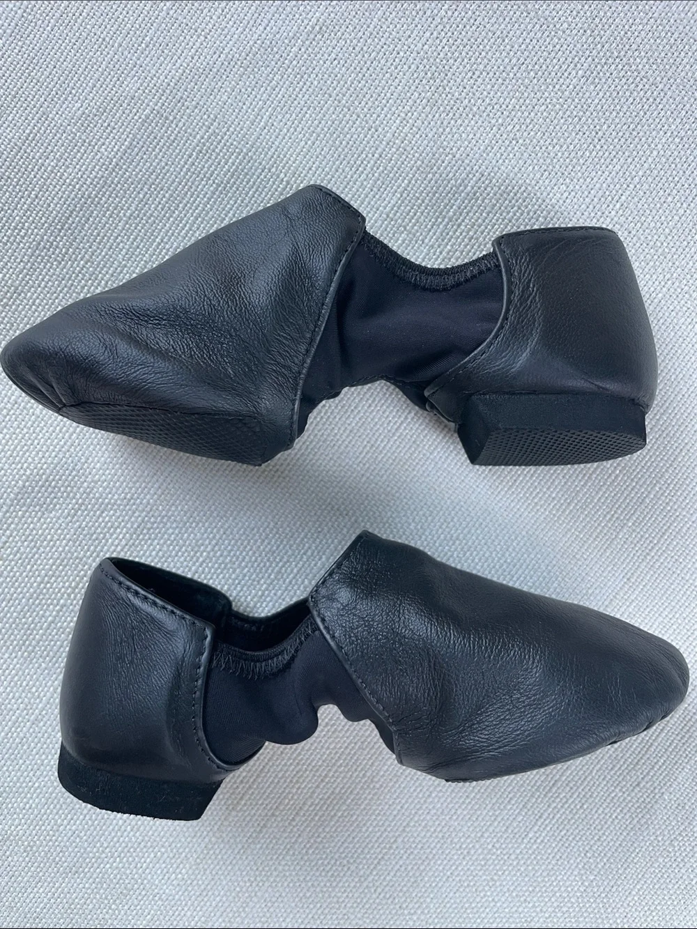 Kids Black Leather Jazz Dance Shoes 13M